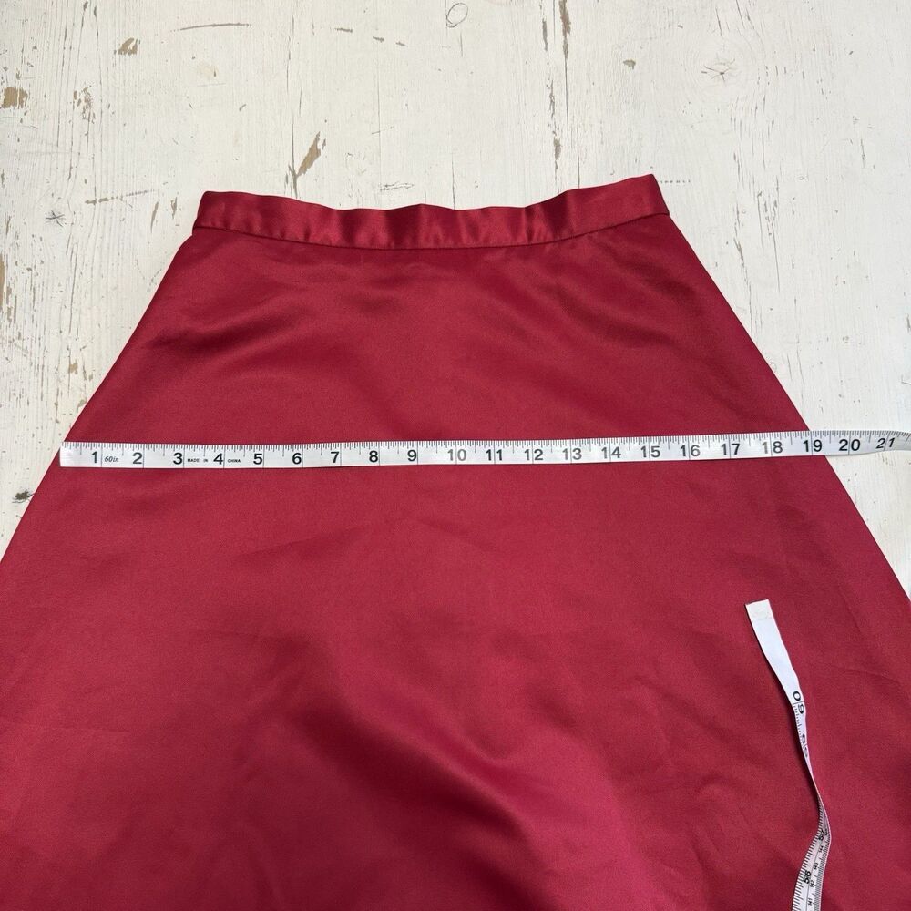Burgandy Red Satin Skirt S Ren Faire Cosplay Whimsygoth Formal Party Renaissance - Picture 4 of 8